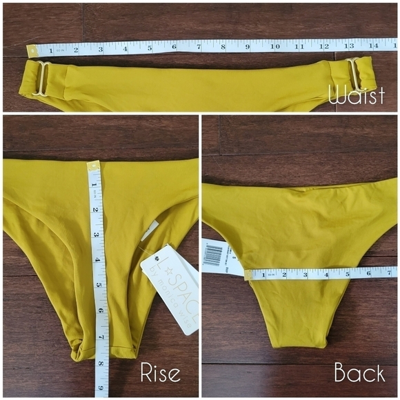 NWT L*Space Rosemary Bitsy Cut skimpy bikini bottom size S chartreuse green - Picture 12 of 12